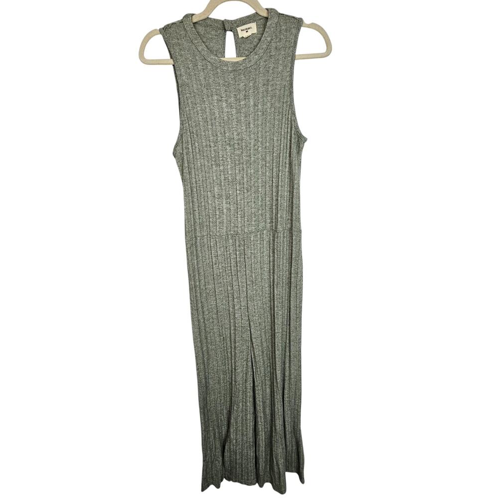 World Market Womens Ribbed Wide Leg Jumpsuit L/XL Boho Stretch Hippie Festival